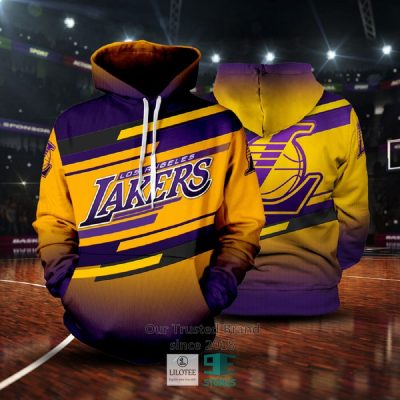 NBA Los Angeles Lakers Purple Golden Pullover Hoodie V11