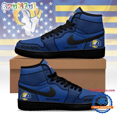 Los Angeles Rams 2026 NFL Pride Jordan 1 Hightop Shoes