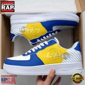 NFL Los Angeles Rams Basic Pattern Football New Design Air Force 1 Running Sneakers Shoes