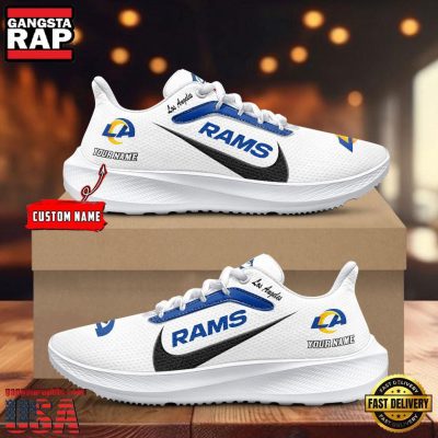 Custom Name Los Angeles Rams New Design Air Force 1 Shoes Running Sneakers