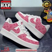 Louis Vuitton x Limited Edition Pink Air Force 1 Running Sneakers Shoes
