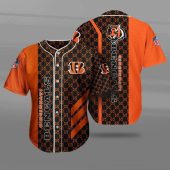 NFL Cincinnati Bengals GC Orange Black Baseball Jersey