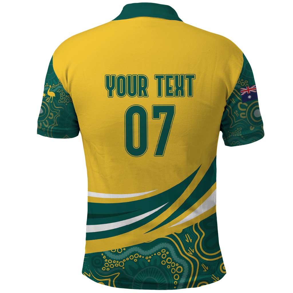 Australia 2024 Olympics Custom Polo Shirt Rise of the Roos Aboriginal Style Australia 2024 Olympics Custom Polo Shirt Rise of the Roos Aboriginal Style