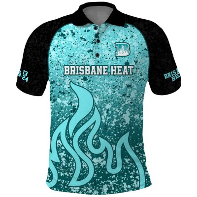 Brisbane Heat Custom Polo Shirt BBL Cricket Team 2024 LT9