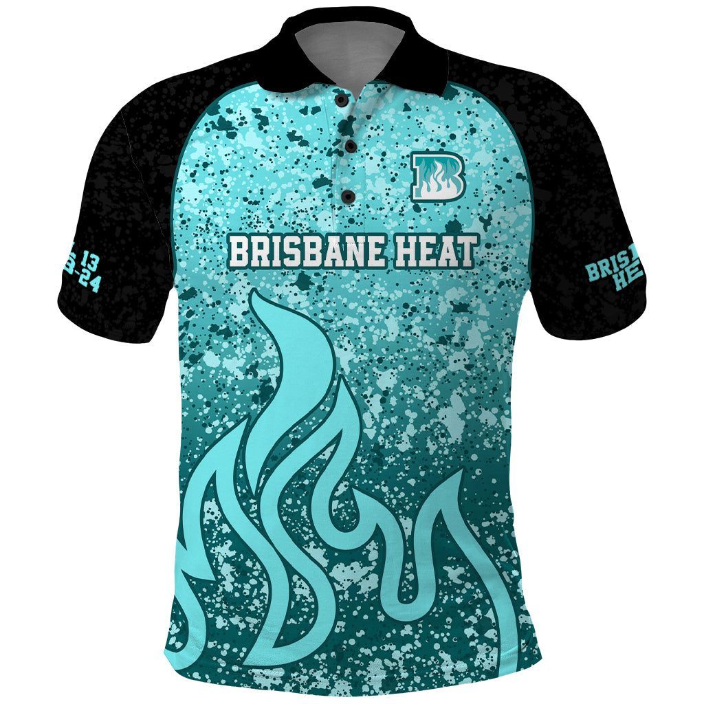 Brisbane Heat Custom Polo Shirt BBL Cricket Team 2024 LT9 Brisbane Heat Custom Polo Shirt BBL Cricket Team 2024 LT9