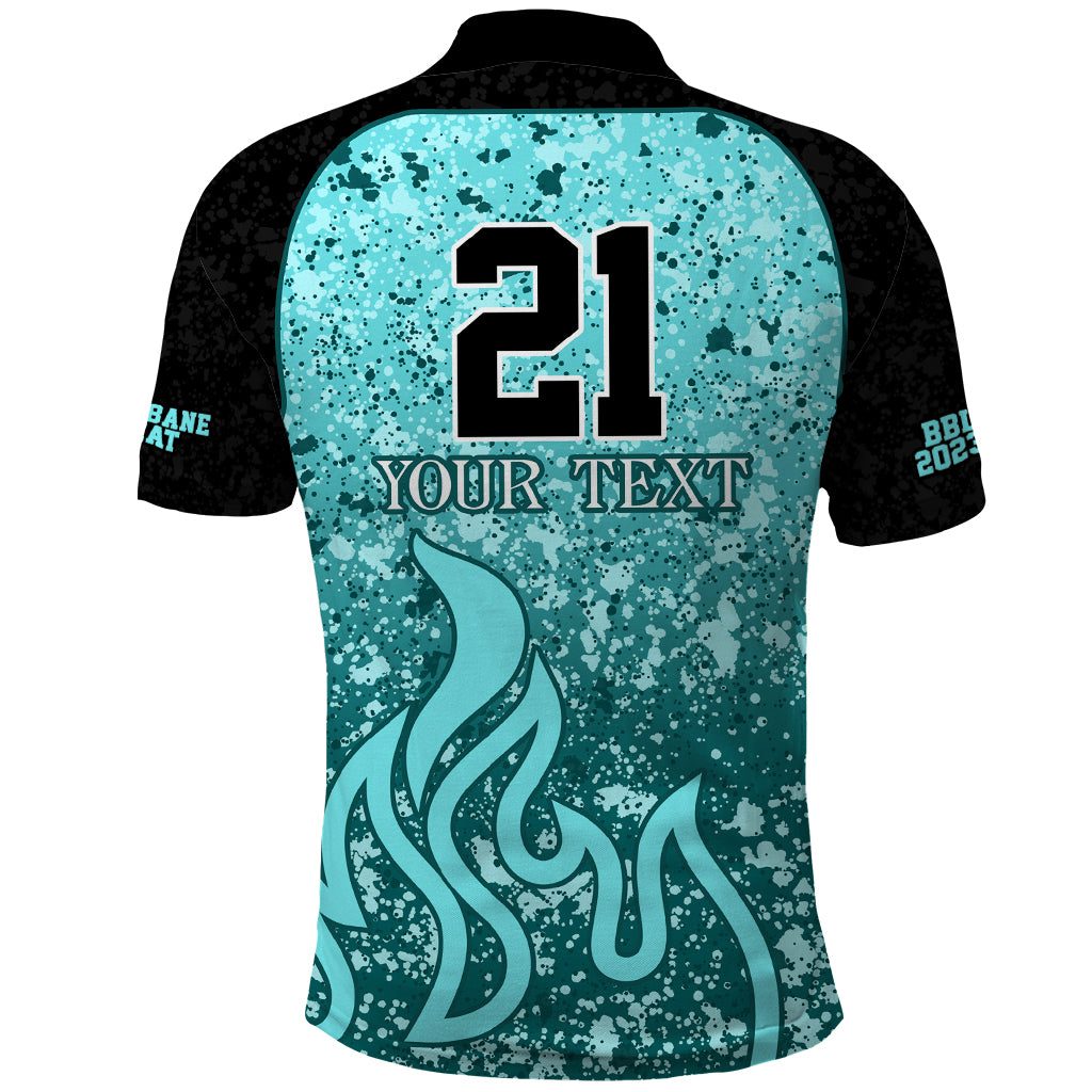 Brisbane Heat Custom Polo Shirt BBL Cricket Team 2024 LT9 Brisbane Heat Custom Polo Shirt BBL Cricket Team 2024 LT9