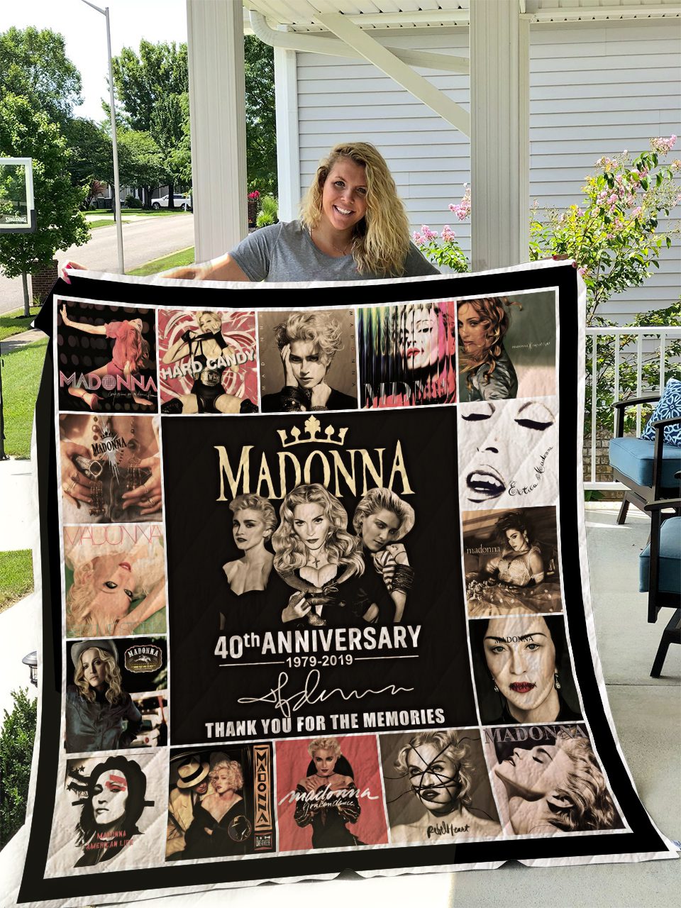 Madonna 40th Anniversary Quilt Blanket Madonna 40th Anniversary Quilt Blanket