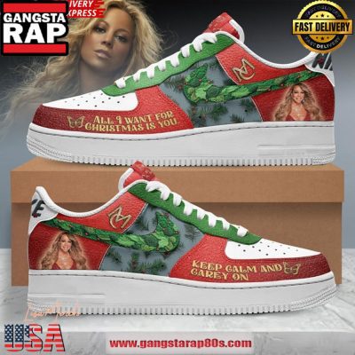 Mariah Carey Christmas Limited Edition Air Force 1 Sneakers Shoes