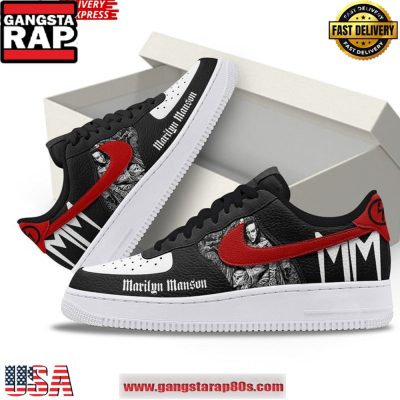Marilyn Manson Rocker Limited Edition Air Force 1 Running Sneakers Shoes
