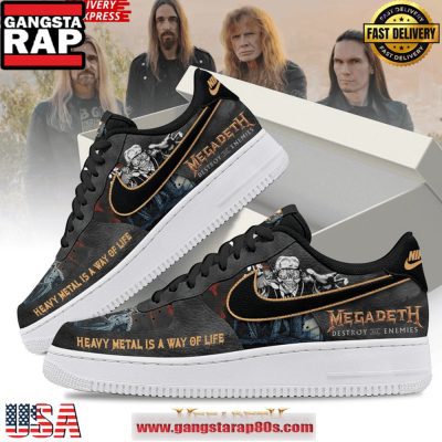 Megadeth Destroy All Enemies Limited Edition Air Force 1 Running Sneakers Shoes
