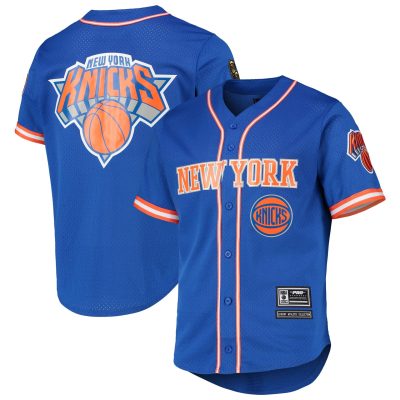 NBA New York Knicks Blue Baseball Jersey