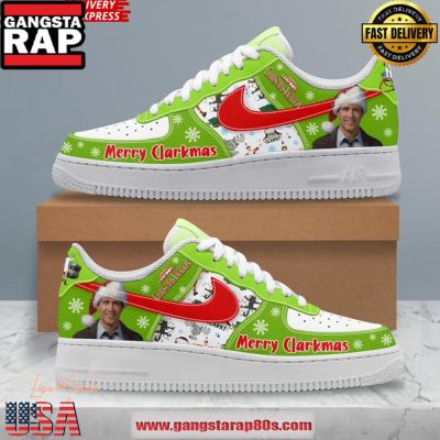 Merry Clarkmas Christmas Vacation Limited Edition Air Force 1 Running Sneakers