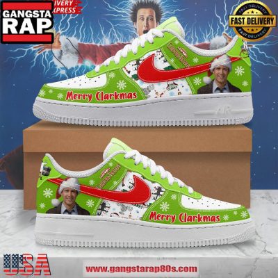 Merry Clarkmas Christmas Vacation Limited Edition Air Force 1 Running Sneakers