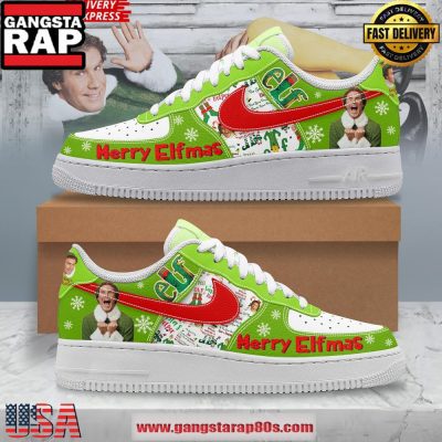 Merry Elfmas Holiday Special Edition Air Force 1 Running Sneakers
