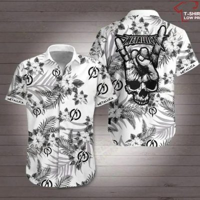 Metallica Tropical Flower Hawaiian Shirt
