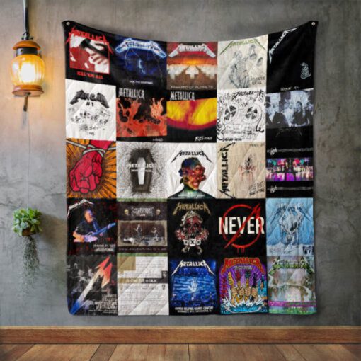Metallica Albums College Quilt Blanket Metallica Albums College Quilt Blanket