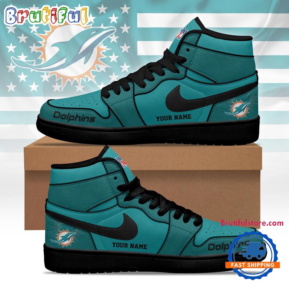 Miami Dolphins 2026 NFL Pride Jordan 1 Hightop Shoes Miami Dolphins 2026 NFL Pride Jordan 1 Hightop Shoes