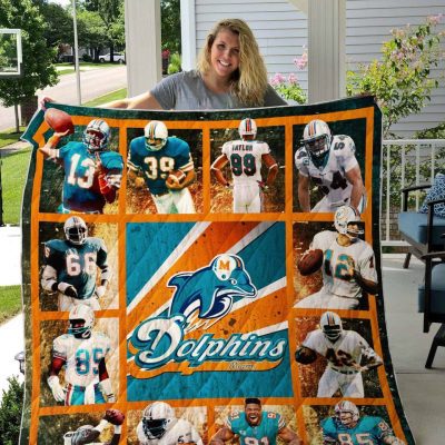 NFL Miami Dolphins Quilt Blanket V2