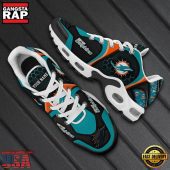 NFL Custom Name Miami Dolphins Max Plus Shoes - Running Sneakers