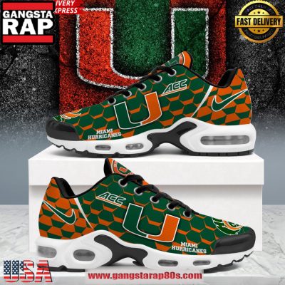 Miami Hurricanes ACC Air Max Plus Shoes Running Sneakers
