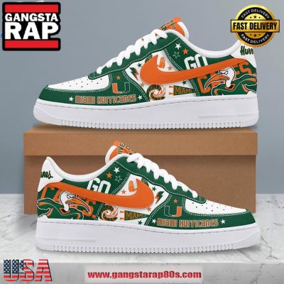 Miami Hurricanes Special Edition Air Force 1 Sneakers Running Sneakers Shoes