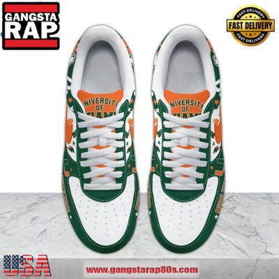 Miami Hurricanes Special Edition Air Force 1 Sneakers Running Sneakers Shoes