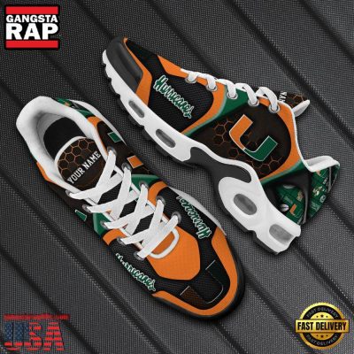 NFL Custom Name Miami Hurricanes Max Plus Shoes - Running Sneakers