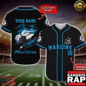 Miami Marlins Baseball Jersey MLB Custom Name Number - MLB Fan Gifts