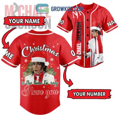 Michael Jackson Custom Name Number Christmas Is The Time Baseball Jersey