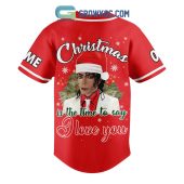 Michael Jackson Custom Name Number Christmas Is The Time Baseball Jersey 1034.jpg - demo10