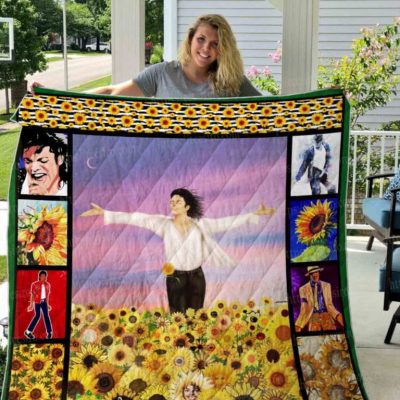 Michael Jackson Sunflower Quilt Blanket
