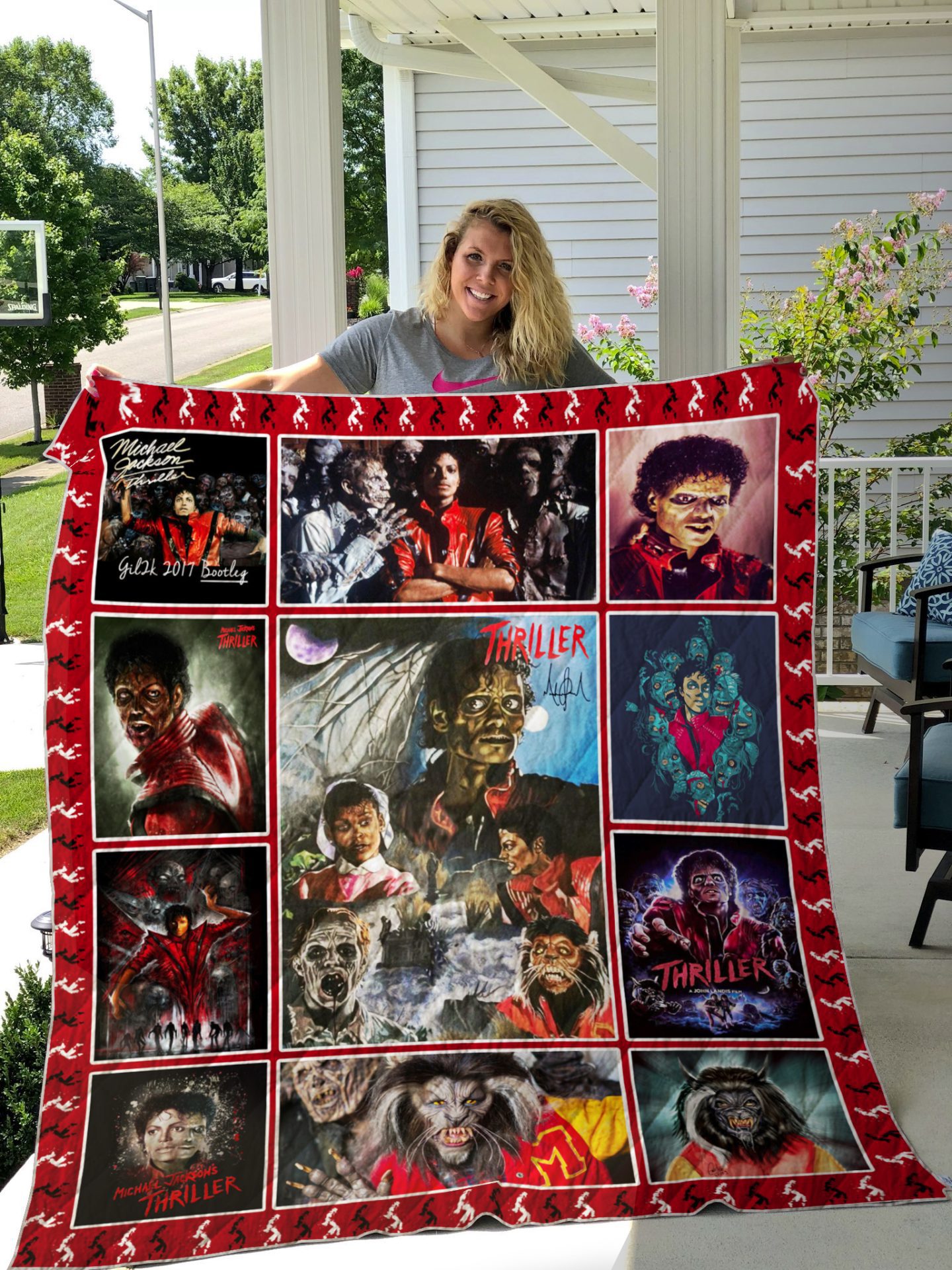 Michael Jackson Thriller Quilt Blanket Michael Jackson Thriller Quilt Blanket