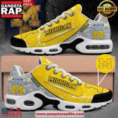 Michigan Wolverines Football Custom Air Max Plus Shoes Running Sneakers