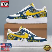 NCAA Michigan Wolverines Go Blue Air Force 1 Shoes Running Sneakers