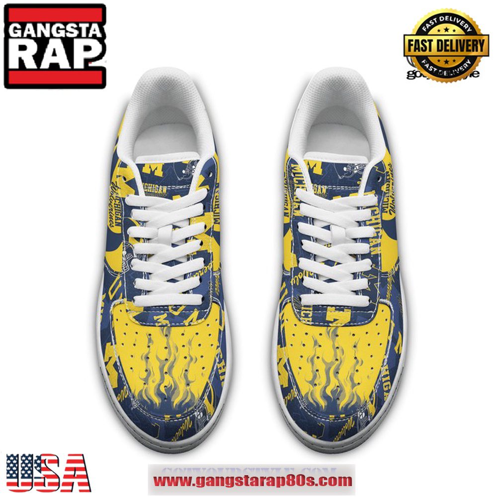 Michigan Wolverines Limited 2024 Edition Air Force 1 Running Sneakers Shoes Michigan Wolverines Limited 2024 Edition Air Force 1 Running Sneakers Shoes