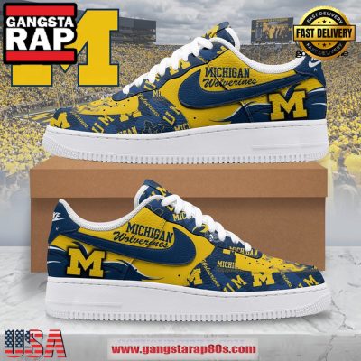 Michigan Wolverines Limited 2024 Edition Air Force 1 Running Sneakers Shoes