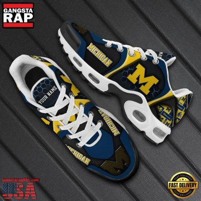 NFL Custom Name Michigan Wolverines Max Plus Shoes - Running Sneakers