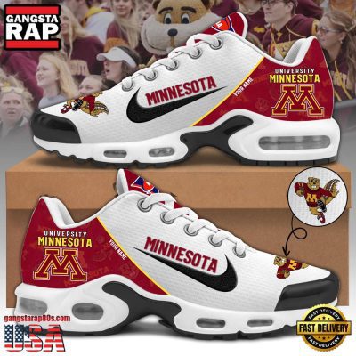 NCAA Custom Name Minnesota Golden Gophers Football Mascot Symbol Air Max Plus Shoes Running Sneakers