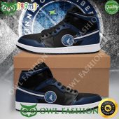 Minnesota Timberwolves NBA Team Blue Black Air Jordan 1 High Sneakers Classic