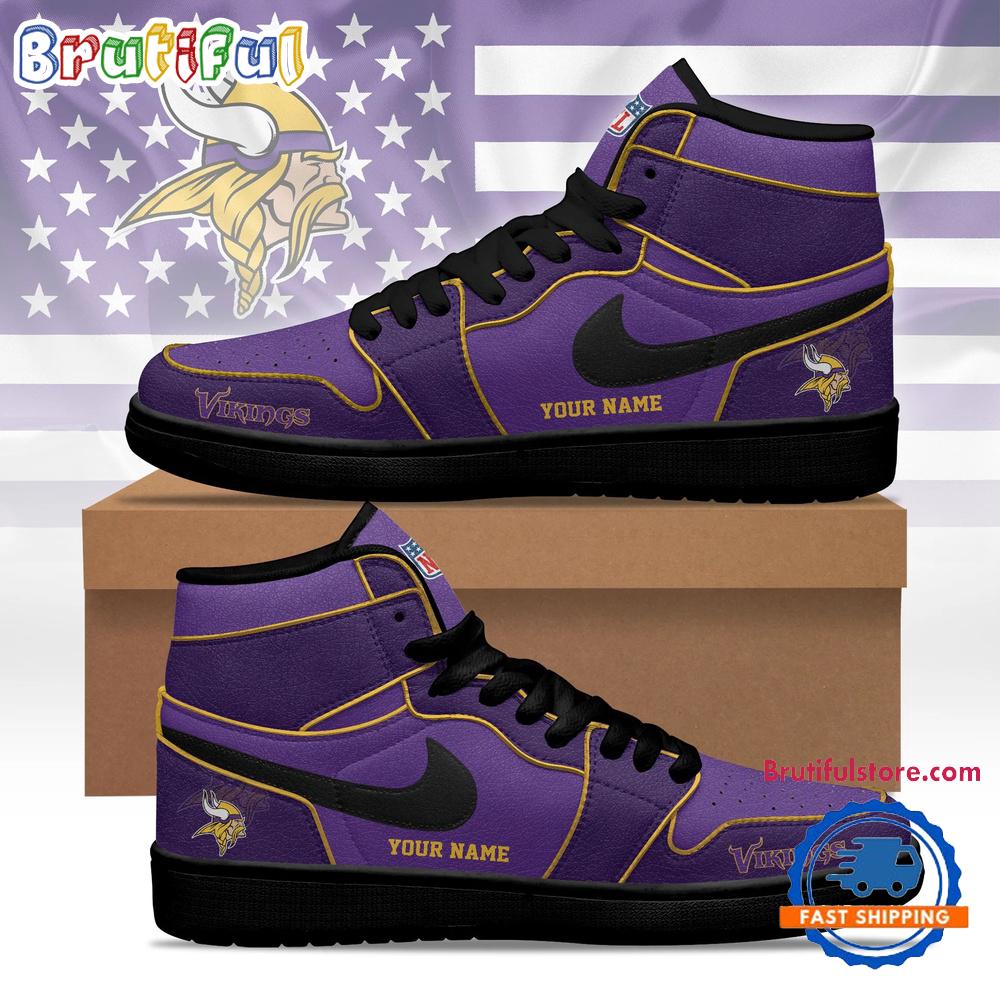 Minnesota Vikings 2026 NFL Pride Jordan 1 Hightop Shoes Minnesota Vikings 2026 NFL Pride Jordan 1 Hightop Shoes