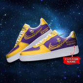 NFL Custom Name Minnesota Vikings Super Bowl Air Force 1 Sneaker Shoes