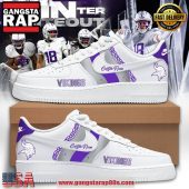 Minnesota Vikings Winter Warrior Whiteout Air Force 1 Running Sneakers Shoes