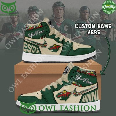 Minnesota Wild NHL Ice Hockey Personalized Air Jordan High Top