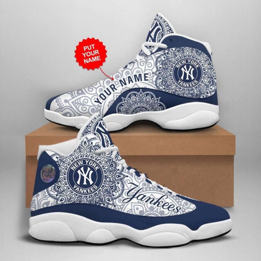 MLB New York Yankees Custom Name Air Jordan 13 Shoes, Best Gift For Men And Women MLB New York Yankees Custom Name Air Jordan 13 Shoes, Best Gift For Men And Women