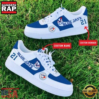 MLB Toronto Blue Jays Custom Name Number New Design Air Force 1 Shoes Sneaker