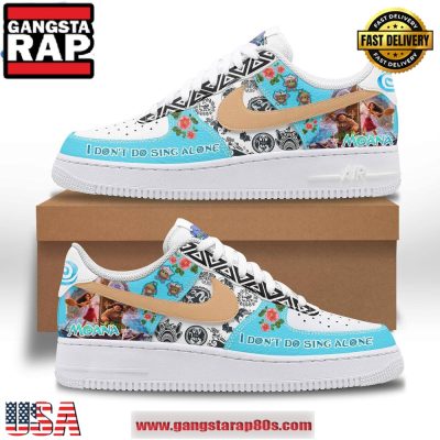 Moana 2 I Don't Do Sing Alone Limited Edition Air Force 1 Running Sneakers Shoes