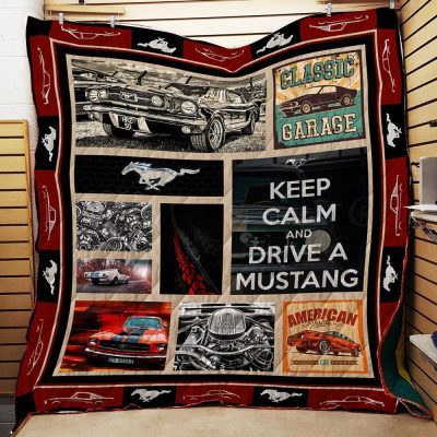 Ford Mustang All The Time Quilt Blanket