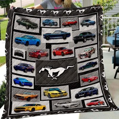 Ford Mustang Collection Art Quilt Blanket