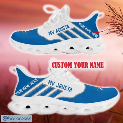 MV Agusta Custom Name Number Blue White Max Soul Shoes