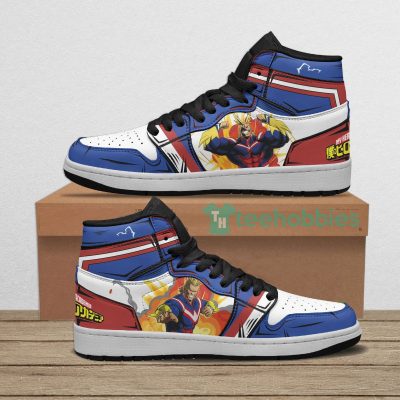 MY HERO ACADEMIA All Might Blue White Air Jordan 1 High Sneakers